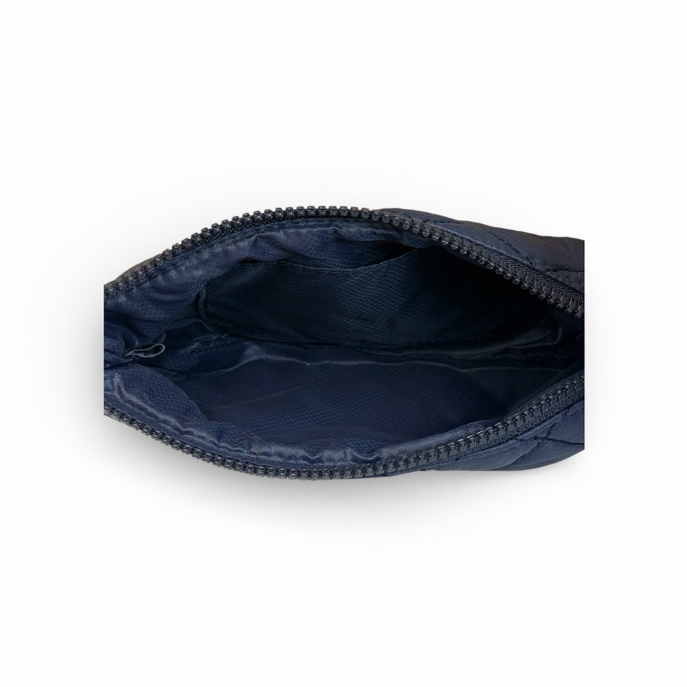 MZ Wallace Rich Iridescent Navy Blue Quilted Nylon Metro Clutch Wristlet - Picture 3 of 3